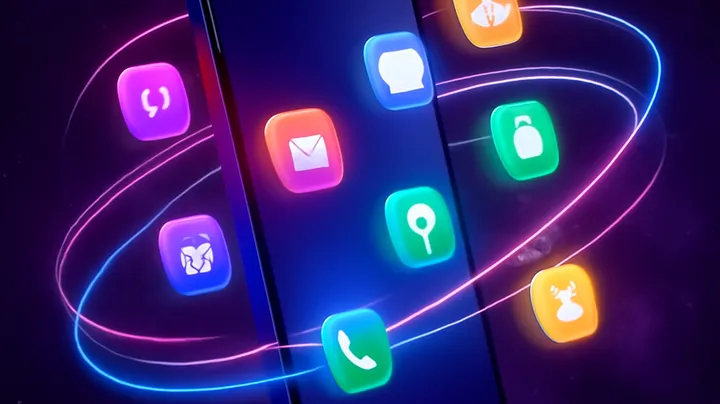 WE368 COM - Sleek smartphone floating in space WE368 COM Sleek smartphone floating in space